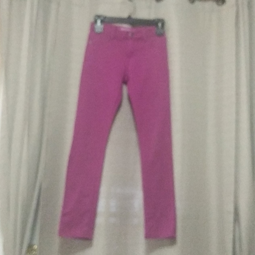 Magenta girls skinny jeans